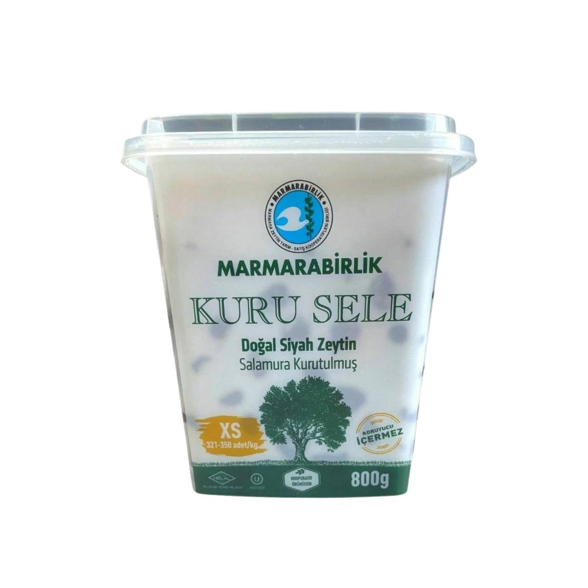 MAR B. (XS) KURU SELE BLACK OLIVES (WHITE PVC)