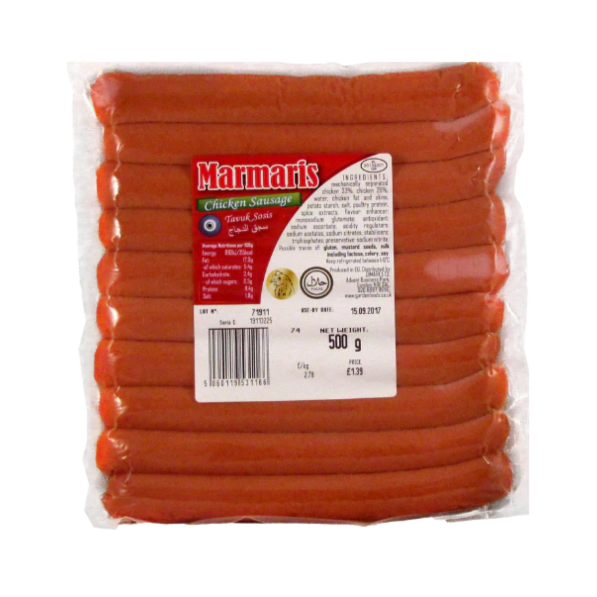 MARMARIS CHICKEN SAUSAGE (500G)