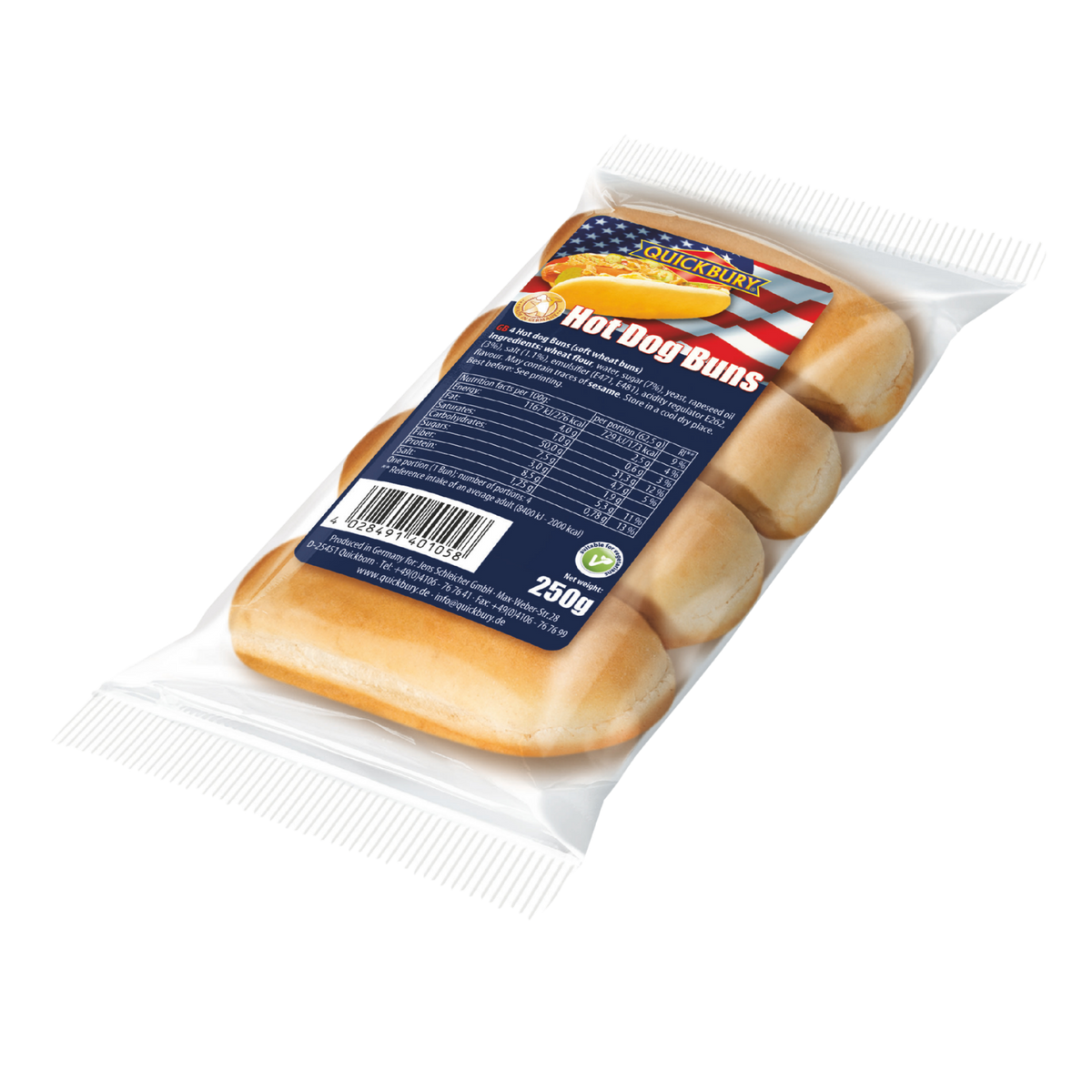QUICKBURY HOTDOG BUNS
