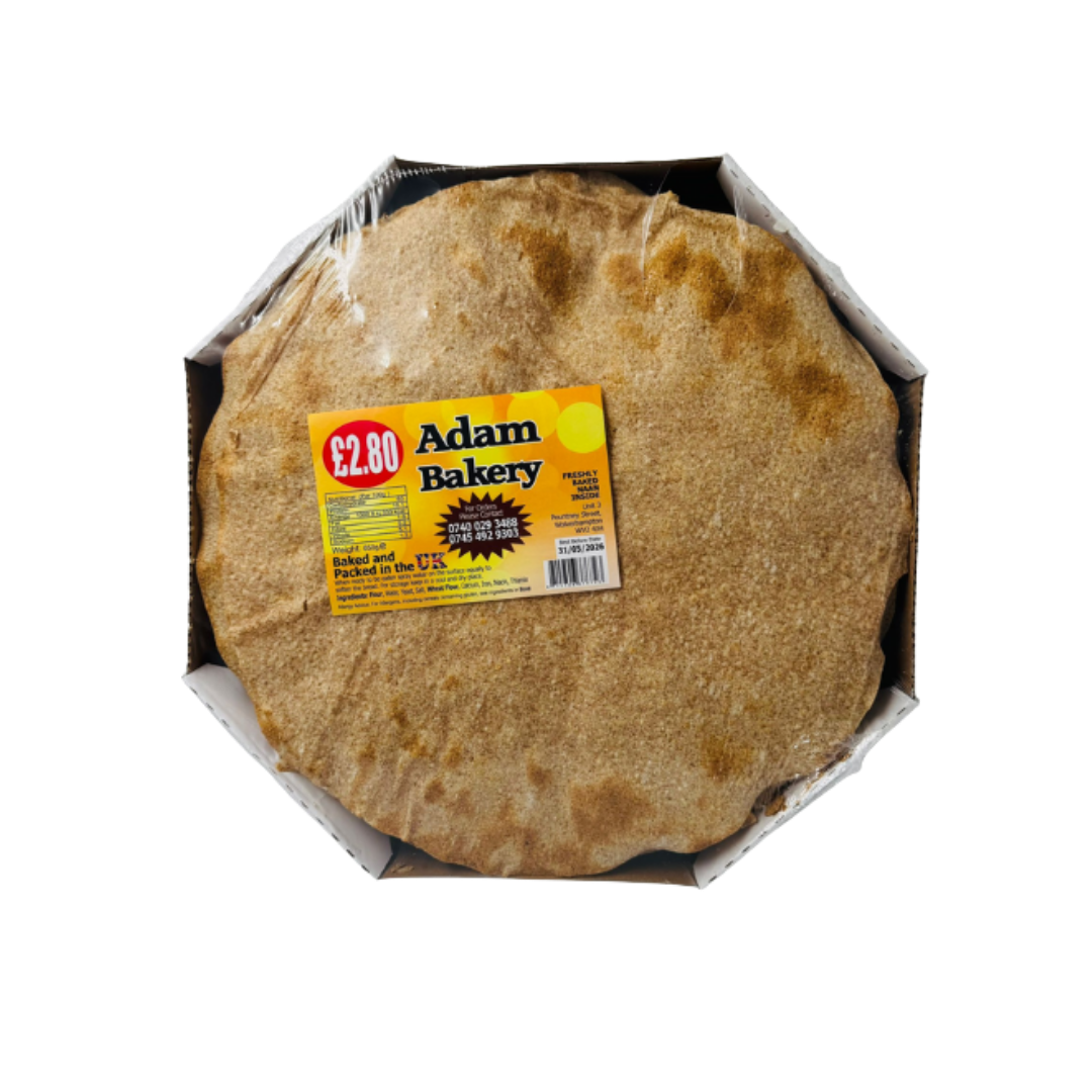 ADAM BAKERY NAAN BREAD BROWN BARLEY (ROUND/TANDIR)
