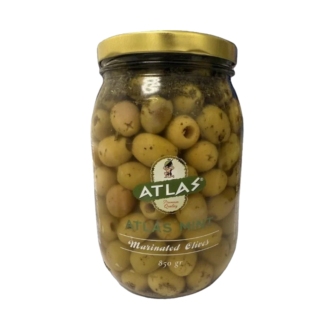 ATLAS GREEN OLIVES WITH MINT- NANELI YESIL