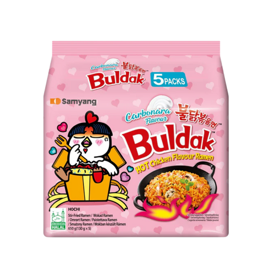 BULDAK SAMYANG CARBONARA NOODLE (PINK) 5 PACK