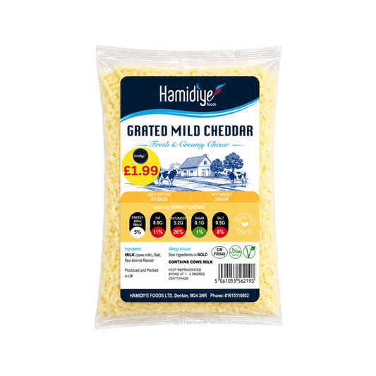 HAMIDIYE GRATED MILD CHEDDAR (200G)