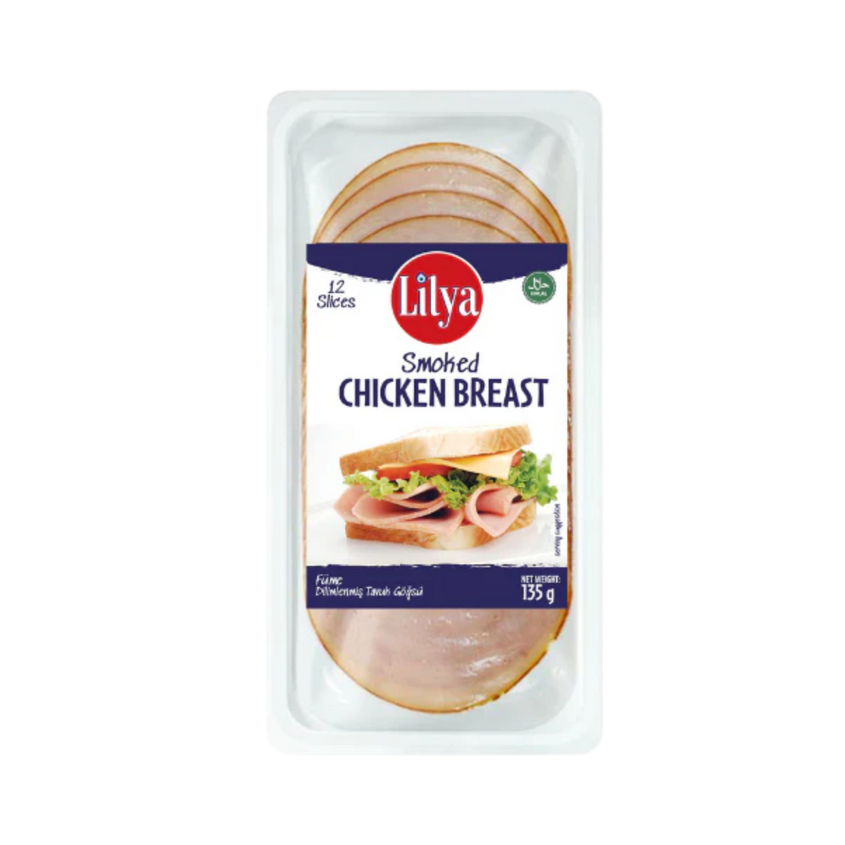 LILYA SLICED CHICKEN BREAST SMOKED 135GR