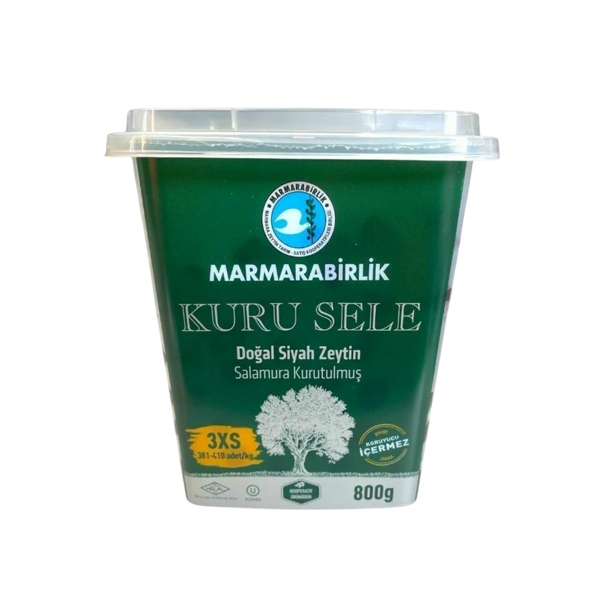 MAR B. (XS) KURU SELE BLACK OLIVES (GREEN PVC)