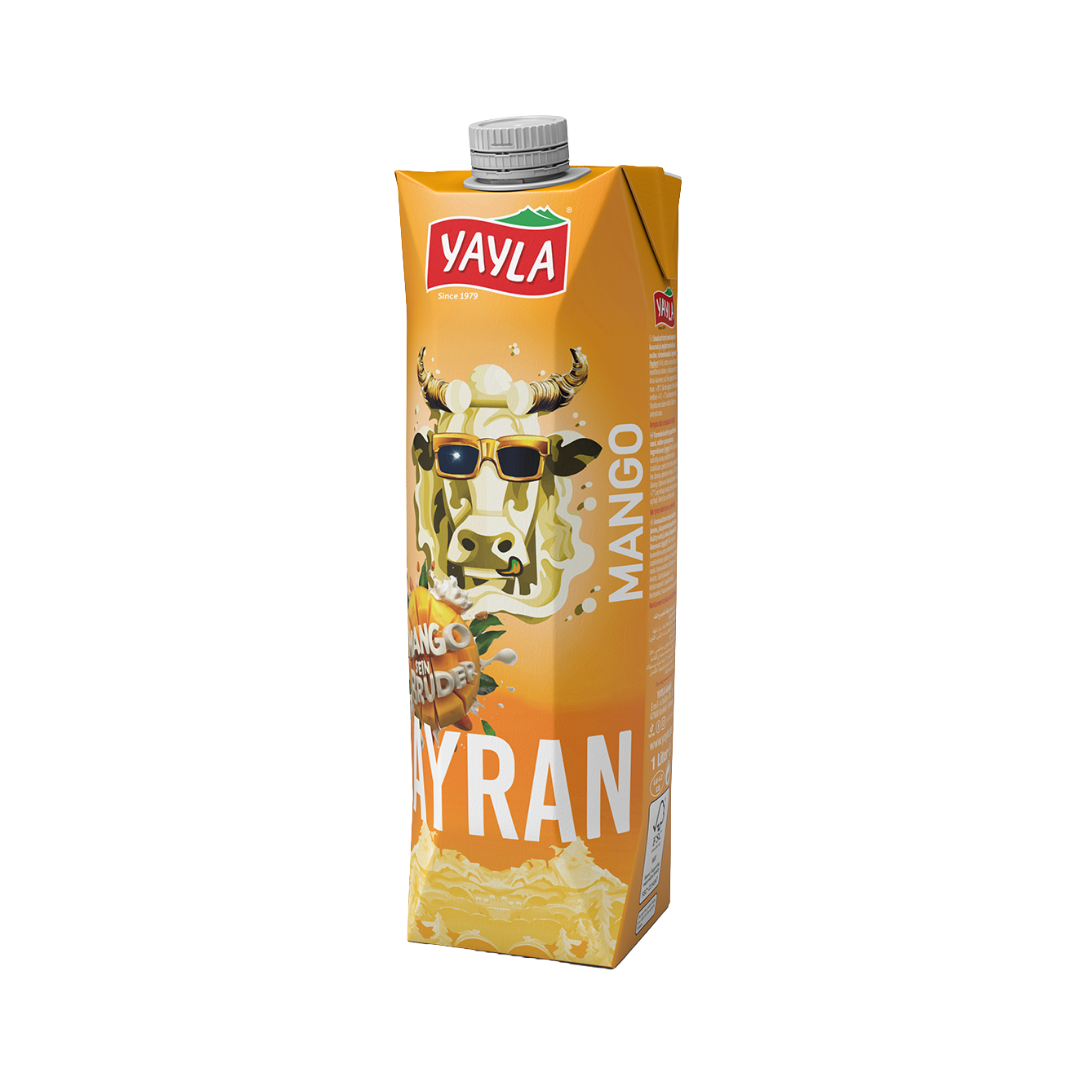 YAYLA AYRAN YOGHURT DRINK WITH MANGO 1LT