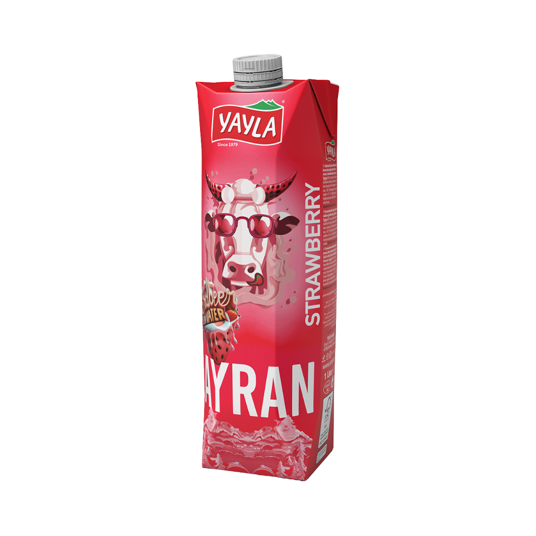 YAYLA AYRAN YOGHURT DRINK WITH STRAWBERRY 1LT