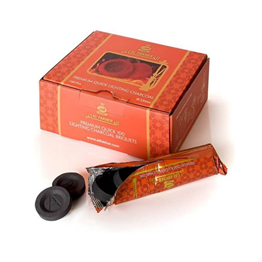 AL FAKHER SHISHA CHARCOAL (100 PCS)